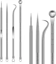 Pimple Remover Tool Kit Blackhead Extractor Comedone Acne Spot Popper 8 Heads