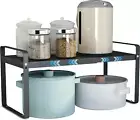 MAGGHEVI Expandable Cabinet Shelf Organizer Storage Rack，Cupboard Stand Spice Ra