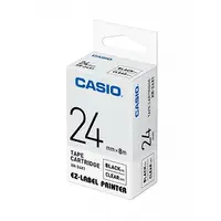 在飛比找PChome24h購物優惠-CASIO 標籤機專用色帶-24mm【共有6色】透明底黑字X