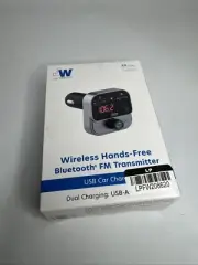 Just Wireless Bluetooth FM Transmitter USB-C and USB-A Charging Port - Black
