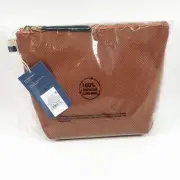 Universal Thread Winged Pouch Makeup Tote Bag Cognac Brown Medium Brand New NWT