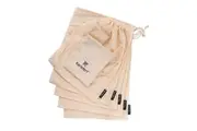 KARLSTERT COTTON MUSLIN PRODUCE BAGS - SET OF 5