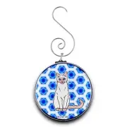 Siamese Cat Cartoon Mini Ornament Handmade Holiday Stocking Stuffer Gift Decor