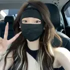 Ice Silk Womne Sun Hats Driving Face Mask Face Gini Mask Summer Sunscreen Mask