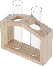Generic Glass Test Tube Hydroponic Vase Clear Decorative Flower Holder for Tabletop Arrangements Elegant Small Propagation Planter for Home Office and Present Ideas