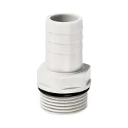 Hose Barb Fitting 20mm Barbed G3/4 Male Thread, 1 Pack Pipe Connector, Grey