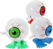 ORFOFE 3Pcs Wind Up Eyeball Portable Cartoon Clockwork Playroom for Boys Material Fun Early Learning Activity