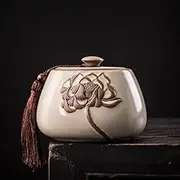 sealed lids, Storage Jars Canister,Traditional Style Storage Jars Tea Tins,Ceramic Tea Jar with Sealed Lids,D(C)