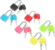Healeved 6 Sets Mini Padlock with Key Padlocks for Suitcase Diary and Stationery Storage Durable and Portable Locking