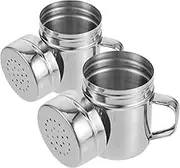 Metal Flour Sifter Lid 2 Pack Salt and Sugar Mesh Sifter for Baking Seasoning Containers