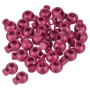 Cord Locks, 30 Pack Ball Spring Toggle Stopper, Rose Red