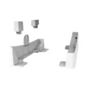 Mounting Base Bracket Fit for Slim Horizontal Display Shelf Console Holder