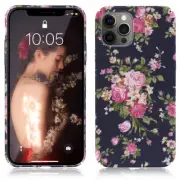 Slim Protective PC Bumper Case with Floral Embossed Design for iPhone 12 11 XR X