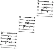 [VALICLUD] Industrial Bar Earrings Piercing Studs Earrings Punk Cartilage Earrings