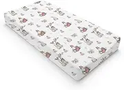 Baby Woodland Animals Changing Pad Cover Deer Rabbit Fox Leaves Mushroom Baby Nursery Diaper Change Table Sheets for Boys Girls Soft Breathable Stretchy Changing Mat Sheets Cover 32''x16''