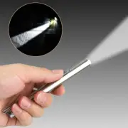 Small LED USB Rechargeable Mini Flashlight Stainless Steel Torch Pen Light a