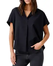 French Connection Collared High Low Shirt
