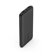 Belkin BoostCharge Power Bank 10K (Triple-Port) - Black (BPB011BTBK), 2xUSB-A, 1xUSB-C, USB-C to USB-A Cable, 18W Total Power, LED light indicater