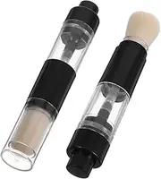 Healeved 2Pcs Pressed Powder Brush Portable Makeup Powder Brush for Travel Easy to Use Press Type for Loose Powder Blush and Highlighter Applications