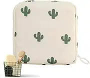 Period Bag - Portable Period Bag with Daisy Zipper | Period Bag for On The Go with Zip | Sanitary Pad Storage Bag | Cute Sanitary Napkin Storage Purses | Panty Liner Tampon Menstrual cupp