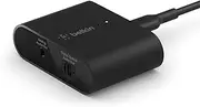 Belkin SoundForm Connect AirPlay 2 (Audio Adapter Receiver for Wireless Streaming with Optical and Speaker Inputs for iPhone, iPad, and Other AirPlay Enabled Devices), Black, 3.5mm