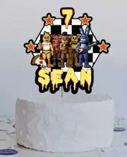 Fnaf, Five Nights, Five Nights At Freddys Custom Birthday cake Topper