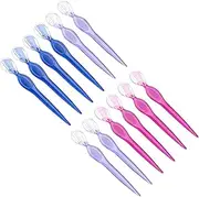 Ipetboom 12pcs Eyebrow Trimmers Stainless Steel Shapers Beauty Makeup Tools Compact Lightweight Non-slip Grip for Travel