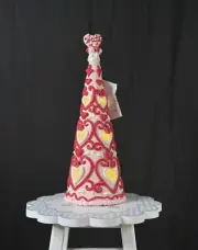 16”Love & Cupcakes Light Up Tree W/Red Hearts Valentine's Day