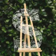 Clear/ Frosted Guest Book Alternative - Acrylic Family Name Wedding Sign