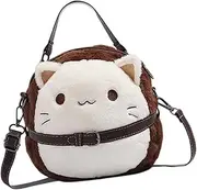 [Ｓｉｍｈｏａ] Cat Plush Bag Stuffed Toy Lightweight Stuffed Animal Bag Fashionable Handbag