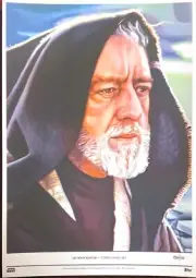 Topps Living Set Star Wars Fine Art 10x14 Poster - Obi-Wan Kenobi 54/100 - w/Rec