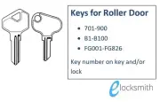 Key to Code Number Fits Firmadoor + others Garage Roller Door Lock - FREE POST