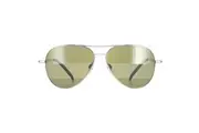 Serengeti Sunglasses Carrara Small SS016001 Shiny Silver Polarized Green 555nm