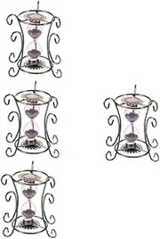 BESPORTBLE 4pcs Iron Retro Vintage Ornaments Retro Decor Office Decor Sand Clock Craft Ornament Sand Clock Adornment Home Decorations for Living Room Wrought Iron