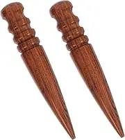 Uonlytech 2pcs Wood Leather Edging Tool Natural Wood Polishing Stick for Leather Craft Burnisher for DIY Projects