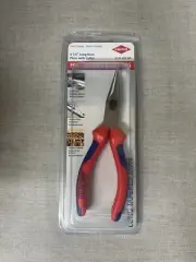 KNIPEX Tools - Long Nose Pliers With Cutter, Multi-Component (2502160SBA)