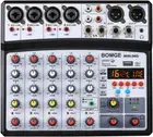 BOMGE 6 Channel Dj Audio Mixer with MP3 USB Bluetooth,48V Phantom Power, 16 DSP