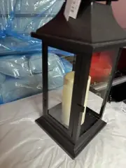 melrose lantern Outdoor/indoor With Plastic Candle 6 Hr Timer. Uses 2C Batteries