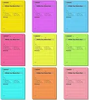 Eaasty 9 Pieces While You were Out Pads 4 x 5 Inches Assorted Colors Sticky Notes Adhesive Message Pads Urgent Notes for Work Call, Office Supplies, 40 Sheets/Pad (Fluorescent Colors)