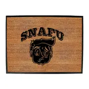 Snafu Face - Funny Novelty Doormat Man Cave Floor mat
