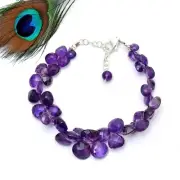 Amethyst Beaded Bracelet,Amethyst Teardrop,Amethyst Bracelet,Amethyst Jewelry