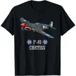 美國世界大戰 2 飛機 P-40 CURTISS WARHAWK T 恤