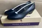 NEW Hush Puppies Soft Flex Angel II Heel Blue Pump Shoe USA 79654 Women’s Sz 6 N
