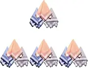 [WRITWAA] Sets Cotton Handkerchiefs Men's Retro Handkerchief Large Size Bandana Gentleman's for Wedding Pcs Random