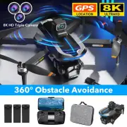 5Ghz 8K Triple-Camera GPS Drone WIFI FPV Brushless Motor Foldable Rc Quadcopter