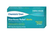 Chemists Own Diarrhoea Relief Melts Instantly Dissolves On The Tongue 12 Tablets