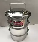 Thai Zebra Brand Stainless Steel Lunch Box Pinto Smart Lock Airtight 14 cm X 3