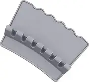 Vaguelly 1Pc Silicone Spatula Mat Kitchen Organizing Rack for Utensil Storage Grey Slot Design for Spatulas Ladles and More Essential Kitchen Tool for Tidy Spaces