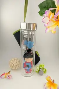 在飛比找Yahoo!奇摩拍賣優惠-【三越Garden】日式娃娃雙層耐熱玻璃杯 350ml 泡茶
