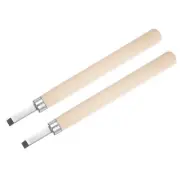 5.3mm High Speed Steel Medium Flat Blade Birch Handle Wood Carving Knife 2pcs
